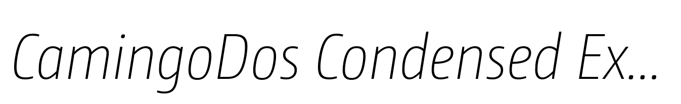 CamingoDos Condensed ExtraLight Italic